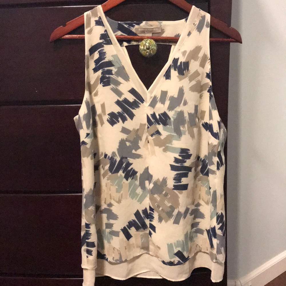 Banana Republic bar-back v-neck blouse, small - Picture 9 of 9